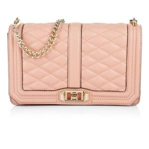 Rebecca Minkoff Love Clutch Bag Peach Apricot lknu